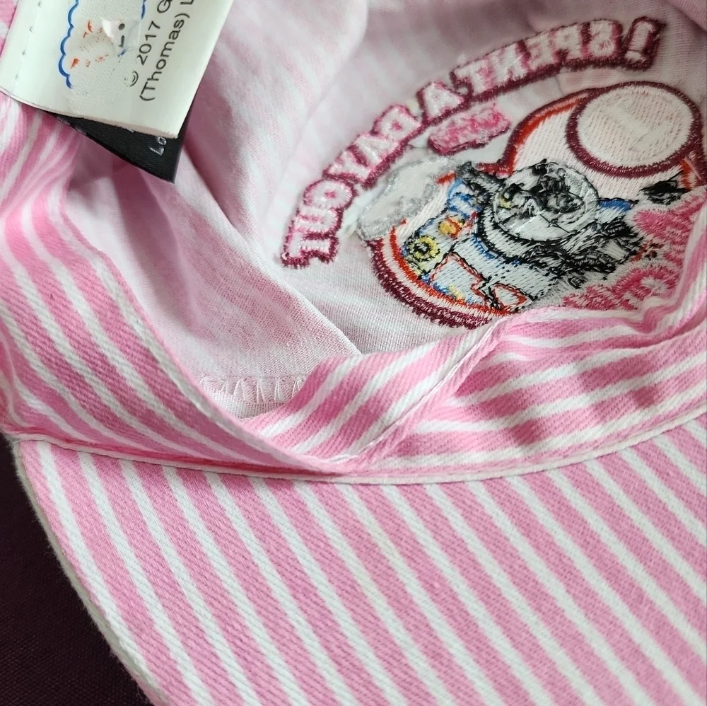 Thomas The Tank Engine Kids Train Cap One Size Fits Most Authentic Patches Pink